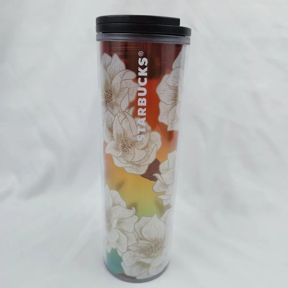 ☕️Starbucks 2019 Desert Cactus Flower Acrylic 16oz Travel Tumbler